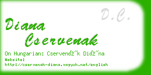 diana cservenak business card